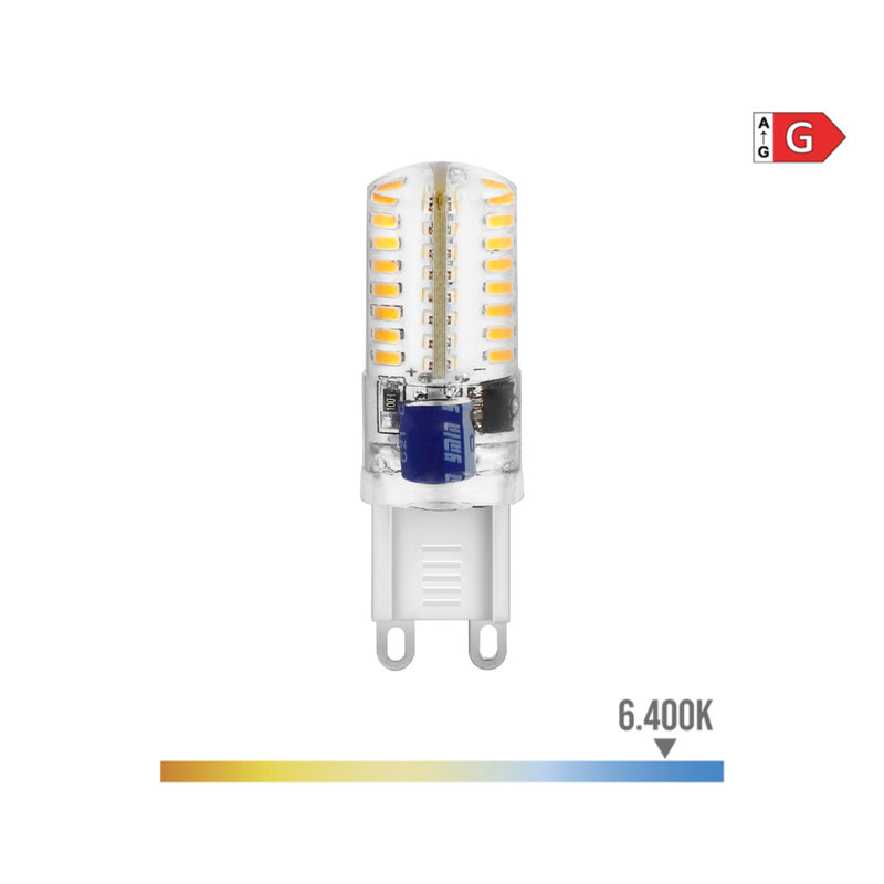 LÂMPADA LED DE SILICONE G9 2,5W 170LM 6400K LUZ FRIA Ø1,6X5CM EDM