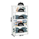 KIT ESTANTE METÁLICA COMFORT 5/300 BRANCO SIMON RACK