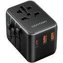 CARREGADOR UNIVERSAL VENTION FJEB0 1XUSB TIPO-C 2XUSB 65W