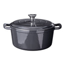 PANELA DE FERRO FUNDIDO ESMALTADO CINZA Ø26 X 12 CM