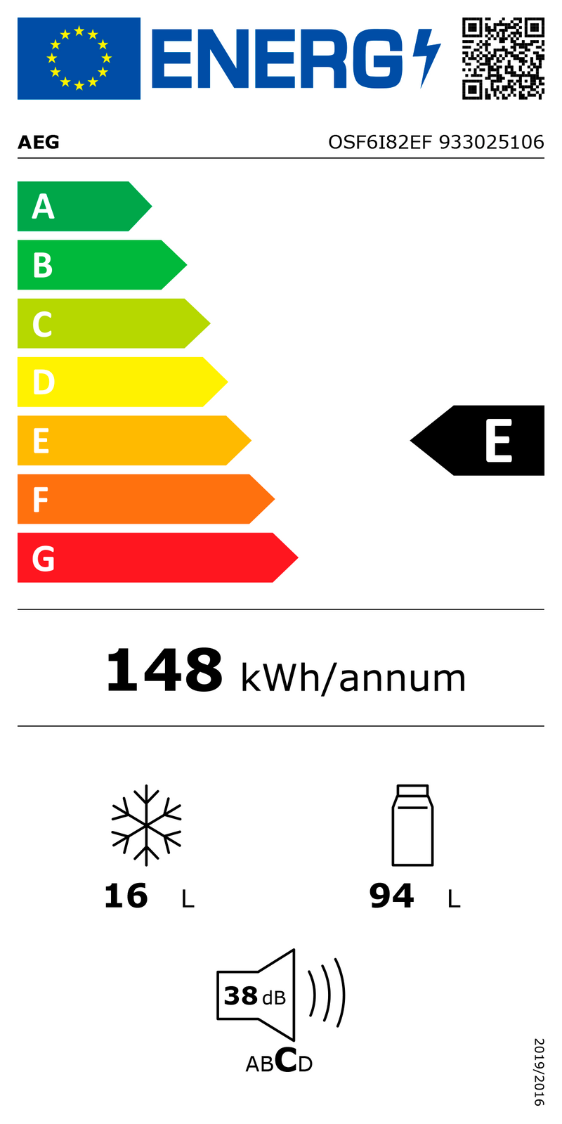 FRIGORÍFICO AEG - OSF6I82EF