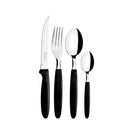 CONJUNTO DE TALHERES IPANEMA 25 PEÇAS COM CABO PRETO