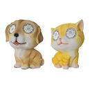 FIGURA DE ANIMAL SOLAR, 2 MODELOS SORTIDOS CÃO E GATO
