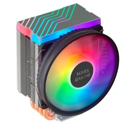 MARS GAMING MCPU44 CPU COOLER, DUAL ARGB, SILENT PWM FAN, 4X HEAT