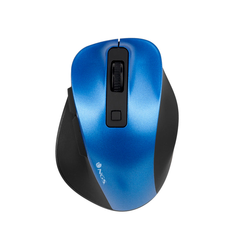 5 BUTTONS OPTICAL WIRELESS MOUSE, ERGONIMIC, SMALL SIZE - BLUE