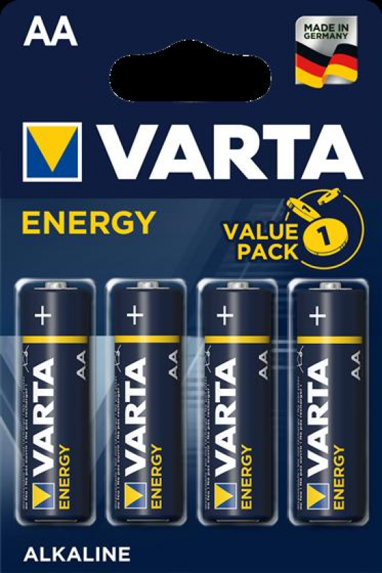 VARTA PILHAS ALCALINAS ENERGY LR06 AA BLISTER 4 UND