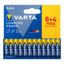 PILHA ALKALINA LONGLIFE POWER AAA - LR03 (CARTÃO BLISTER 12 UNIDA