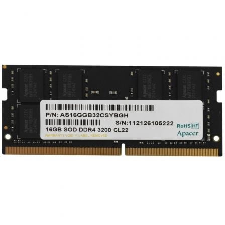 MEMORIA SO-DIMM DDR4 16GB APACER  3200MHZ  1.2V  CL22