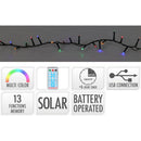 GUIRLANDA LED, 200 LEDS, 8 FUNÇÕES DE PISCO MULTICOLOR, IP44, SOL