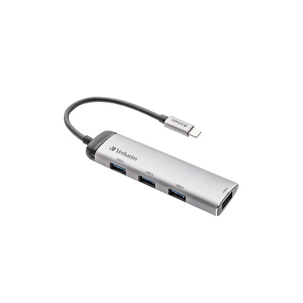 VERBATIM HUB USB-C 4XUSB3 ALUMINIO