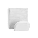 CABIDE ADESIVO BRANCO COM BASE DE INOXIDAVEL 2078-2-000 (BLISTER