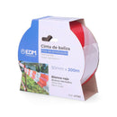 FITA DE SINALIZAÇAO BRANCA/VERMELHA 200M X 50MM EDM