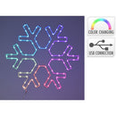 ENFEITE LED VIDRO EFEITO GELO, RGB, 90 LEDS, CONEXÃO USB. BASICS