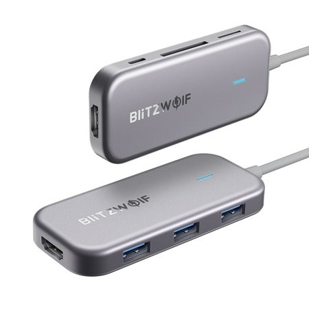 7IN1 BLITZWOLF BW-TH5 HUB USB-C PARA 3XUSB 3.0, HDMI, USB-C PD, S