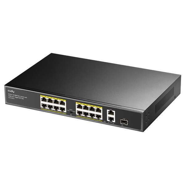 SWITCH CUDY FS1018PS1 GIGABIT DE 16 PORTAS DE 10100 MBITS CON 2GB