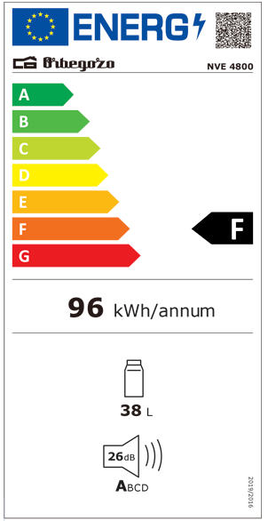 FRIGOBAR ORBEGOZO - NVE 4800