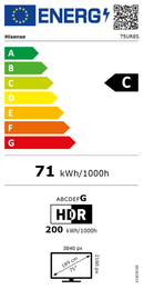 HISENSE - RGB-MINILED  SMART TV 75´´ 4K 180HZ SOM 2.1.2 75UR8S