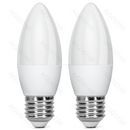 LED E27 9W C37 2PCS