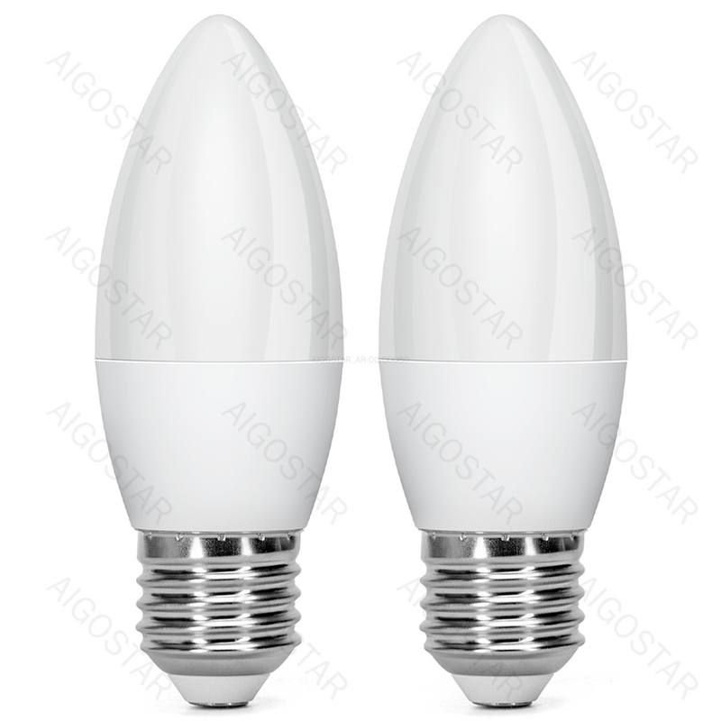 LED E27 9W C37 2PCS