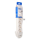 EXTENSÃO COM 5 TOMADAS 2P+T SCHUKO, COM INTERRUPTOR, 2 USB A + C,