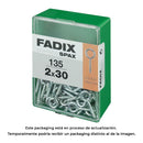 CAIXA M 135 UNID. CAMARÃO FECHADO ZINCO 2,0X30MM FADIX