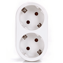 ADAPTADOR ALEMÃO DE 2 VIAS 16A BRANCO