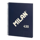 MILAN CUADERNO ESPIRAL FORMATO A4 PAUTADO 7MM - 80 HOJAS DE 95 GR