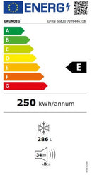 CONGELADOR VERTICAL GRUNDIG GFRN66820 V 1865X597