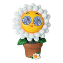 FIGURA SOLAR MARGARIDA BRANCO / AMARELO 15,5 X 10,5 X 22 CM