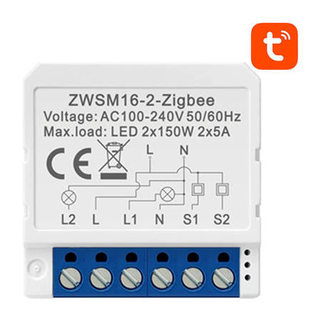 MÓDULO DE INTERRUPTOR INTELIGENTE ZIGBEE AVATTO ZWSM16-W2