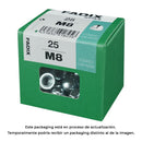 CAIXA L 25 UNID. PORCA CEGA ZINCO M 8 FADIX