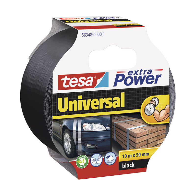 FITA ADESIVA UNIVERSAL. EXTRA POWER 10M X 50MM PRETA