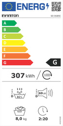 MÁQUINA DE SECAR ROUPA INFINITON SDDG85C 8KG INOX