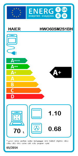 Haier I-Message Steam Series 2 HWO60SM2S1BH 70 l A+ Preto