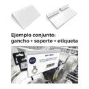 SOBRESSELENTE SUPORTE ETIQUETA PLÁSTICA PARA GANCHO BRANCO EDM