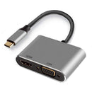 Ewent EW9700 adaptador de cabo de vídeo 0,15 m USB Type-C HDMI +