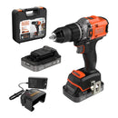 KIT BERBEQUIM PERCUTOR BRUSHLESS 18 V, Ø13 MM, COM 2 BATERIAS 2 A
