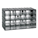 CÔMODA MODULAR COM 24 GAVETAS TRANSPARENTES, 382 X 148 X 230 MM