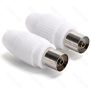 CONECTOR DE TV FÊMEA 2PCS BRANCO