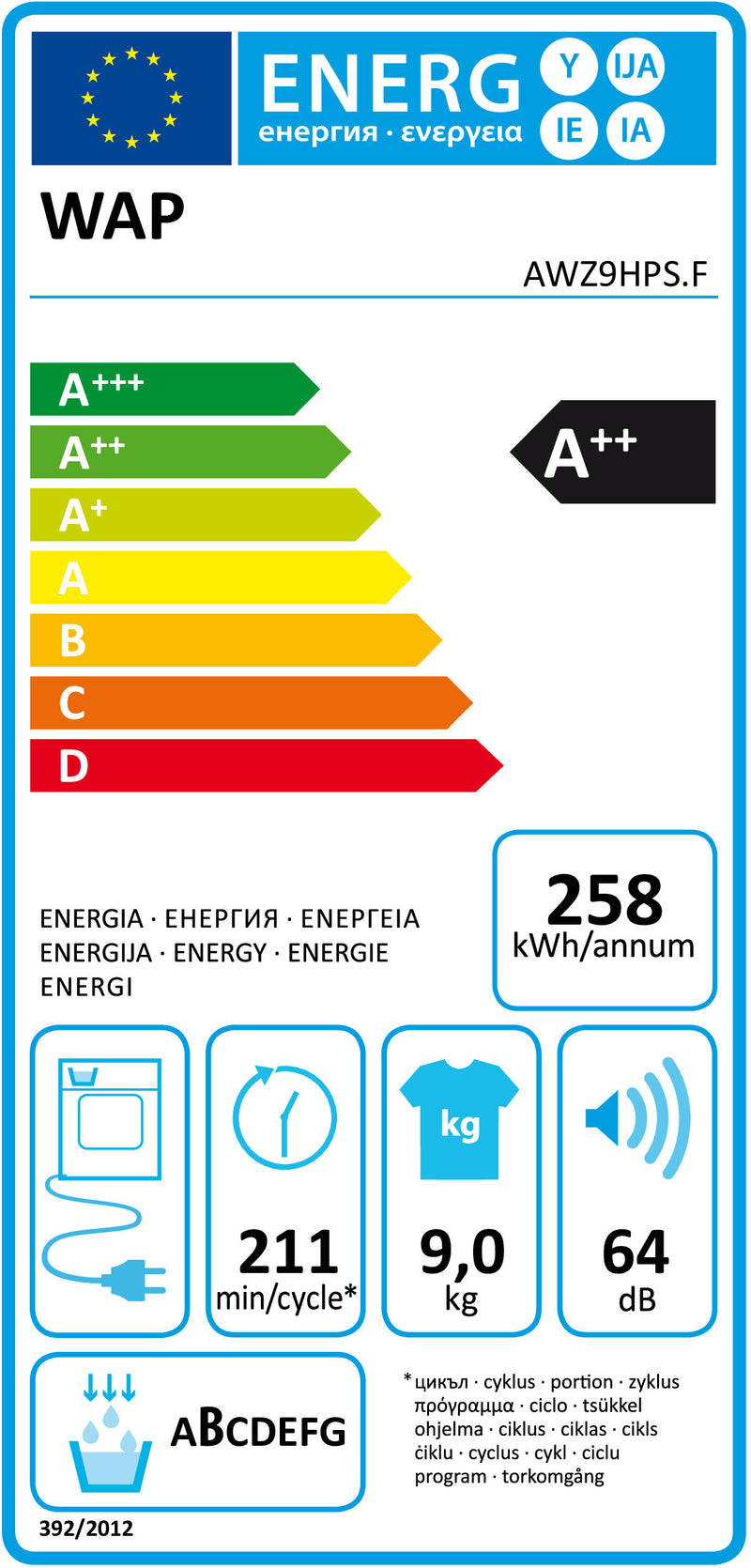 MÁQUINA DE SECAR ROUPA WHIRLPOOL AWZ9HPS.F( 9 KG - CONDENSAÇÃO CO