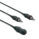 METRONIC - ADAPTADOR JACK ESTÉREO 3.5MM MACHO/ 2 RCA MACHO 0,1M 3