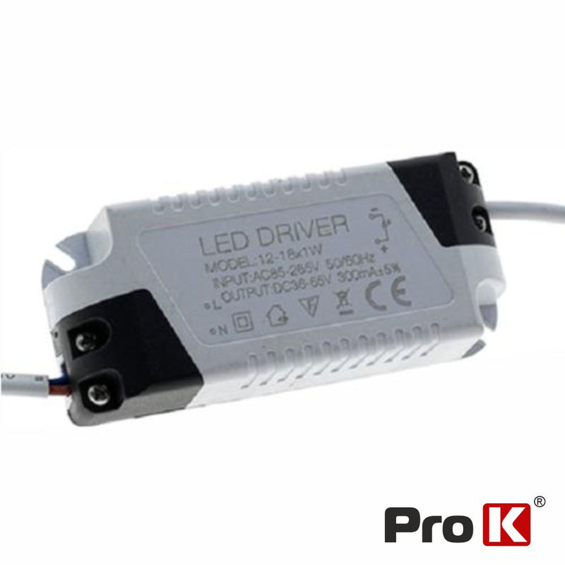 FONTE DE ALIMENTAÇÃO P LED 13-18W 36-65V PROK