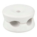 SUPORTE PARA CABOS PORCELANA REDONDO DUPLO BRANCO, 5 UDS Ø32 X 18