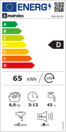 MÁQUINA DE LAVAR ROUPA MEIRELES MLR1061W 6KG