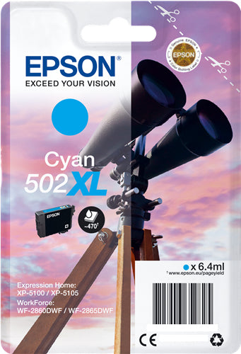 Epson 502XL tinteiro 1 unidade(s) Original Rendimento alto (XL) C