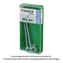 CAIXA M 2 UNID. PARAFUSO METRICO CAB HEX+PORCA ZINCO M 6X80MM FAD