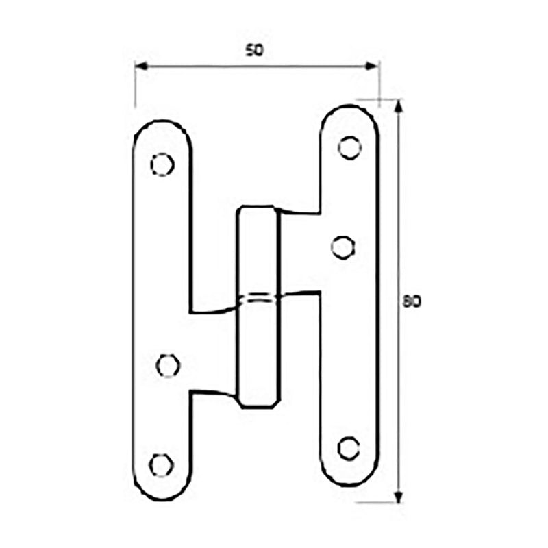 BLÍSTER DOBRADIÇA SEM REMATE PN07 DIREITA 100X58MM IN EDM