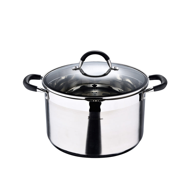 PANELA Ø28X16,5CM 9,5L INOX COM TAMPA FOODIES BGMP-1506-BK MASTER