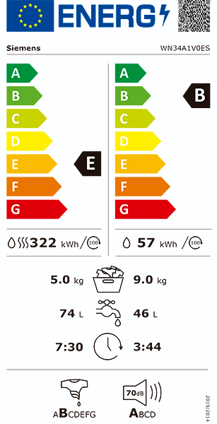 MÁQUINA DE LAVAR E SECAR ROUPA SIEMENS WN34A1V0ES