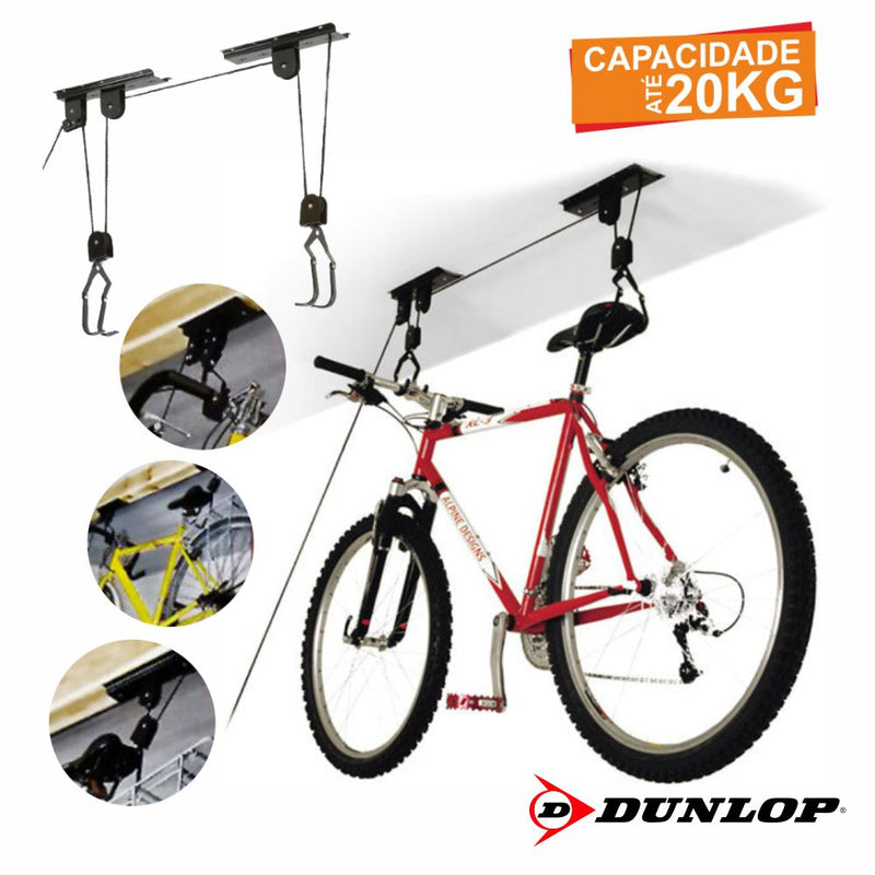 SUPORTE PARA PENDURAR BICICLETA CARGA MÁXIMA 20KG DUNLOP